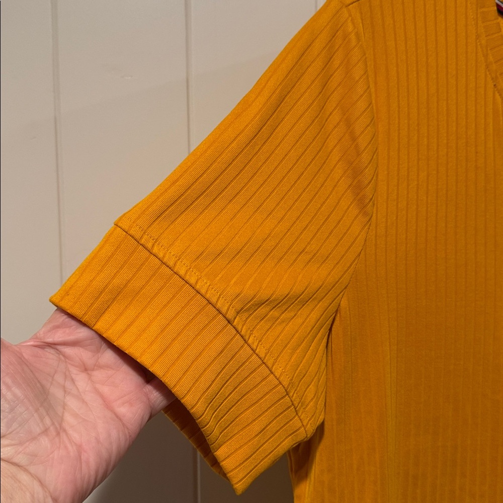 EUC TOMMY HILFIGER Sportswear XXL Henley Ribbed Top V-Neck 3-Button 3/4 Sleeve - Picture 5 of 10